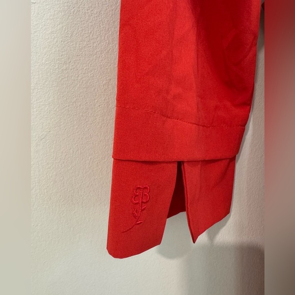 NWT Betabrand Red Umoreil Faux Wrap Tie Waist 3/4 Sleeve Dress - Picture 5 of 6